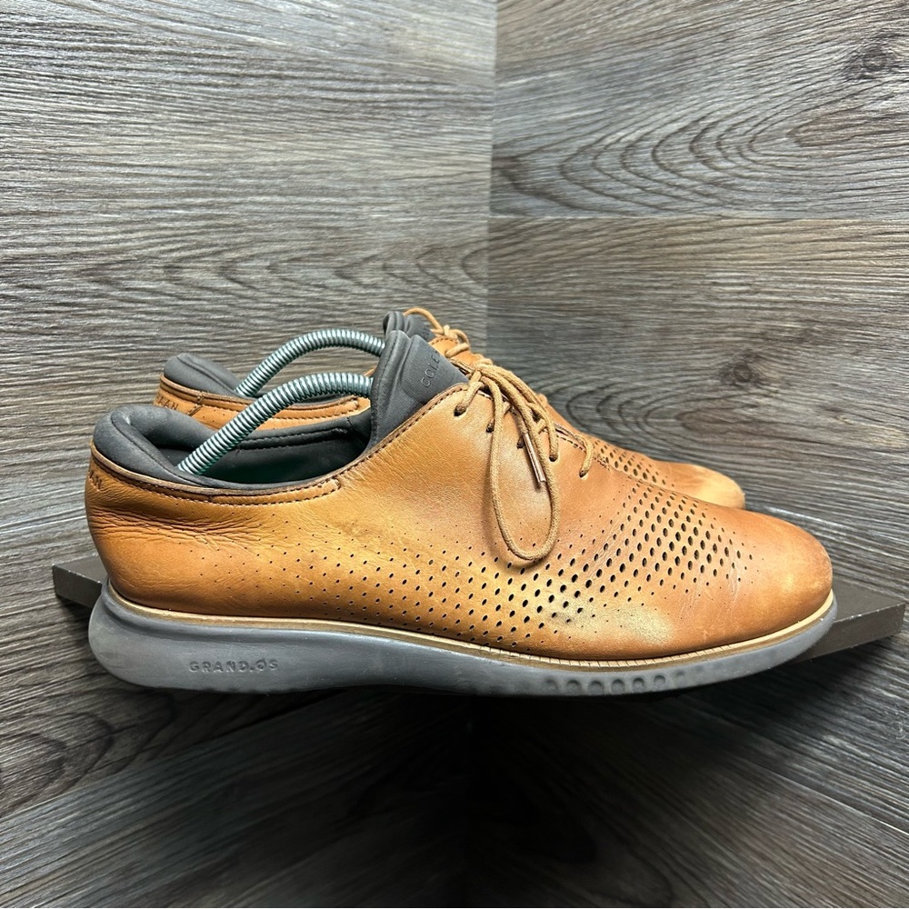 Cole haan 2. Zerogrand lsr brown leather lace oxford